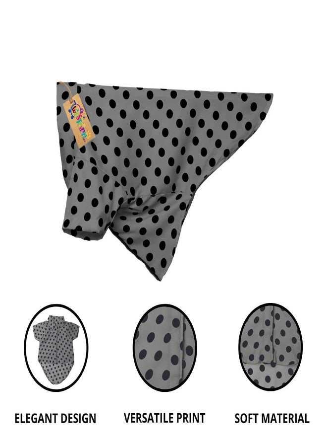 ويستيرن إرا قميص قطني مطبوع عليه صورة كلب من ويسترن إيرا، قميص أساسي يسمح بمرور الهواء، قميص فائق النعومة، قميص خفيف الوزن لطيف لحيواناتك الأليفة، ملابس مريحة للغاية للكلاب (صغير - 14 بوصة) (رمادي منقط) - Image 2